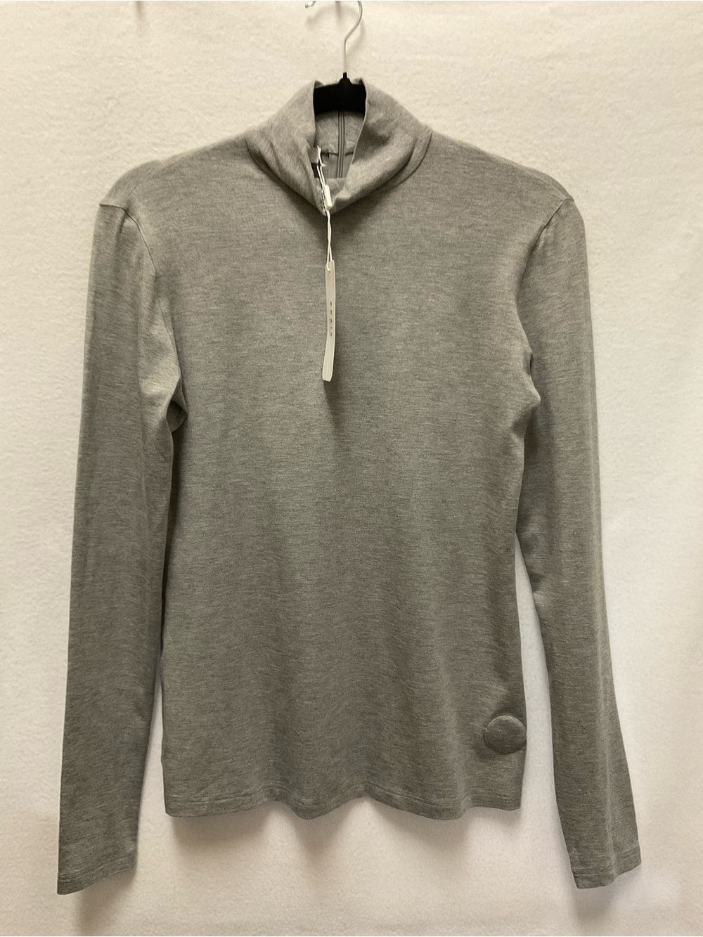 Akris Punto Light Gray Mock Neck Long Sleeve Sweater
